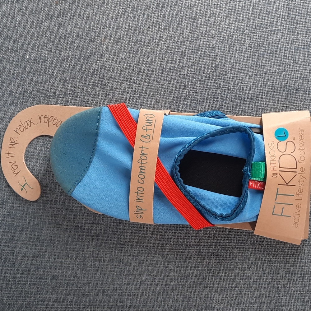 Fitkick Child Indoor Outdoor Slip On Slipper Shoes Flexible Blue Red Kid Kids